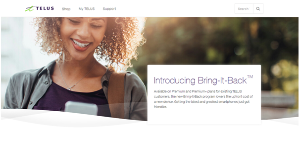 Bring it back program by Telus Canada