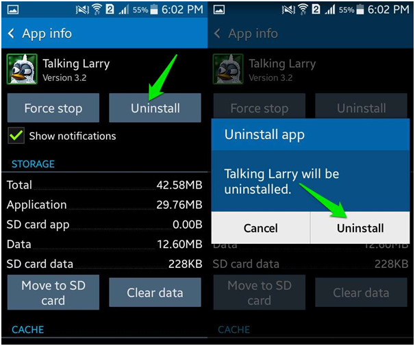 Delete unwanted apps from Android