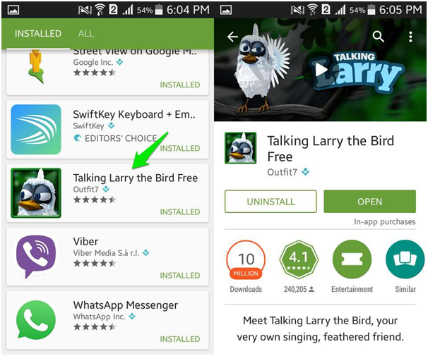Delete old games apps from Android cell phone