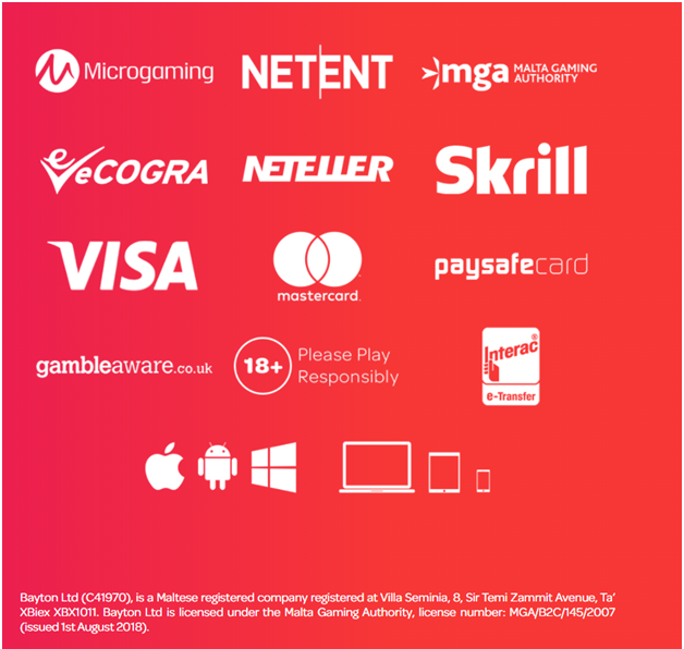 Gaming License and Regulation- Spin Casino registered at Malta