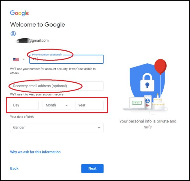 Gmail account set up