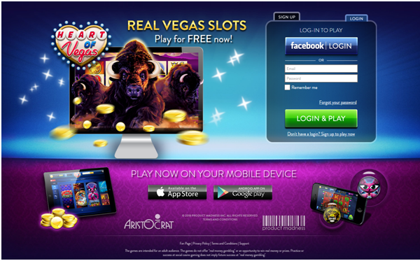 Heart of Vegas Casino App- Getting started