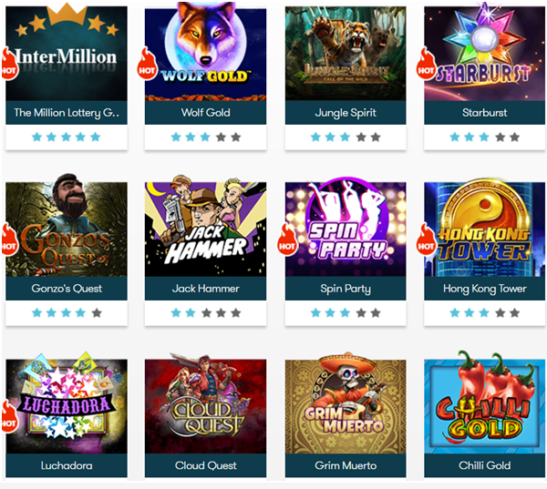 Intercasino games