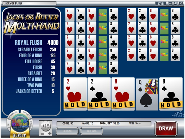 Jacks or Better poker game