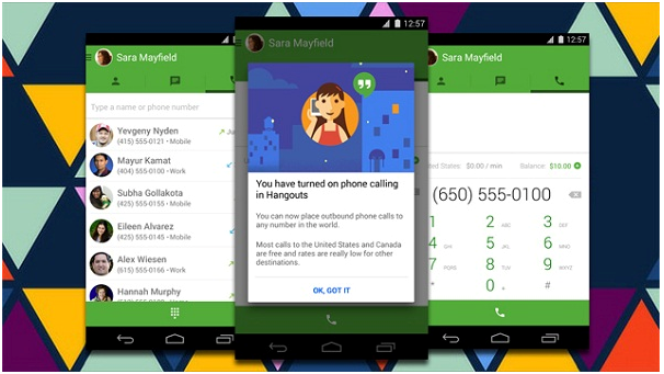 Making free calls with Hangout Dialer