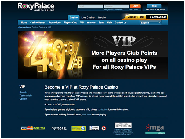 Roxy palace Casino Canada- VIP
