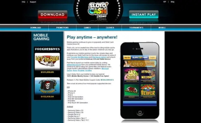 Slotocash casino mobile play