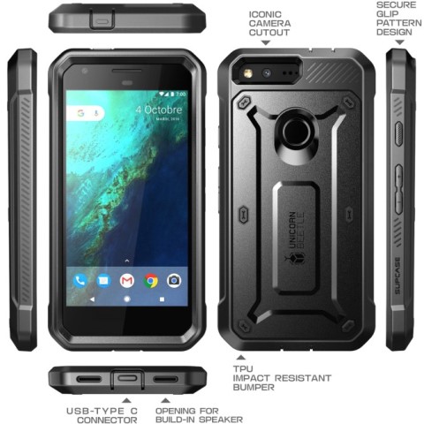 Supcase Unicorn Beetle Pro- 7 Robust Google Pixel 3 Smartphone Cases