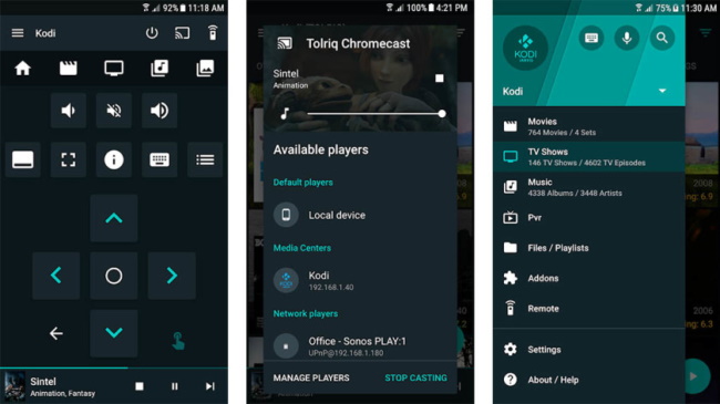 TV manufacturer apps
