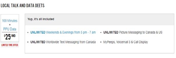 Virgin Mobile Local Talk Plan - Best 4 Cheapest Cell Phone Plans in Canada