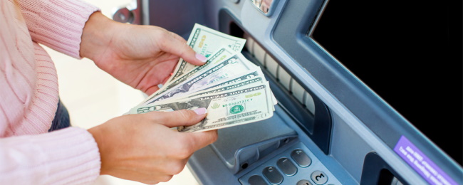 Withdrawing money with Visa