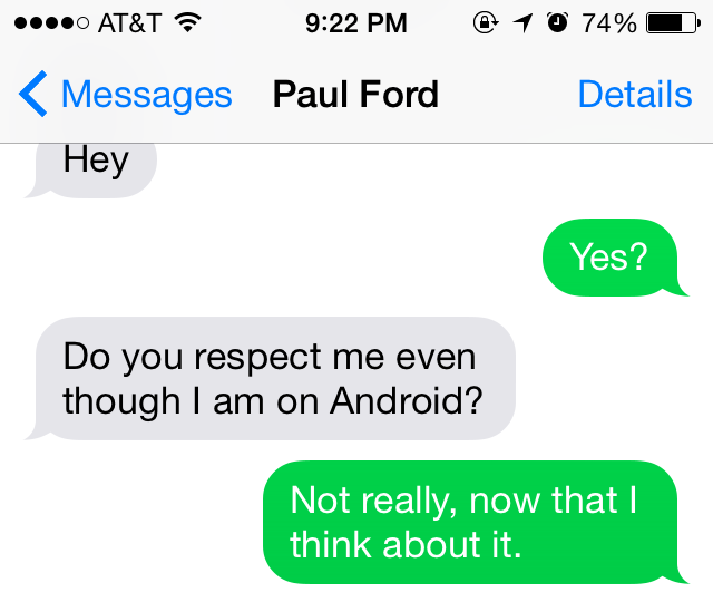 apple imessage -android messaging