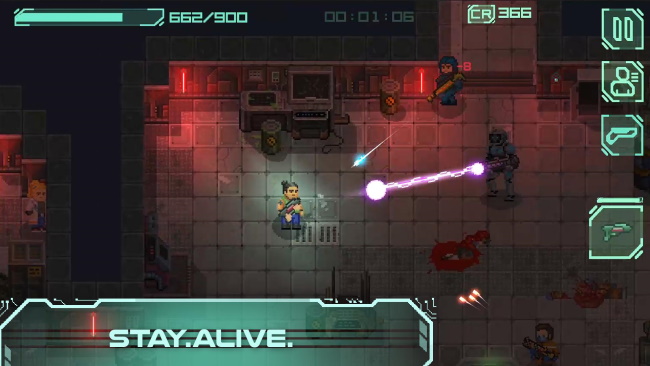 Endurance retro-style action shooter game
